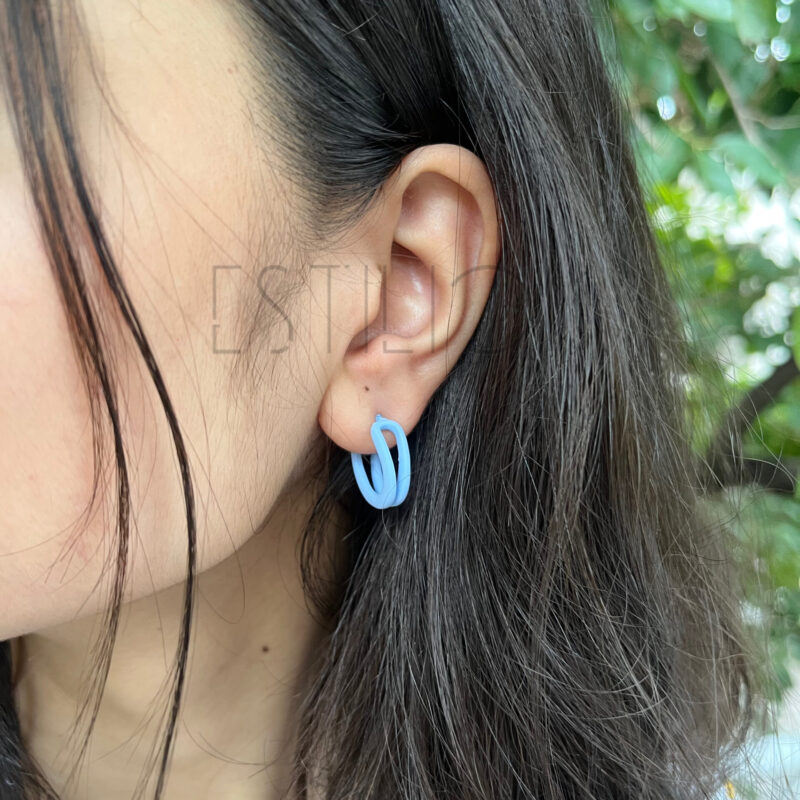 “Estilion hoop earrings” 2pcs set