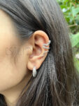“Hoop snake earring” 2pcs set